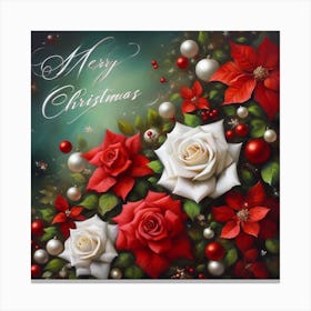 Christmas Roses Canvas Print