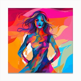 Colorful Woman 1 Canvas Print