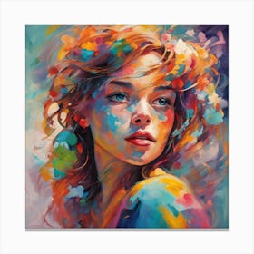 A Beautiful Artistic Painting Full Of Cheerful Canvas Print