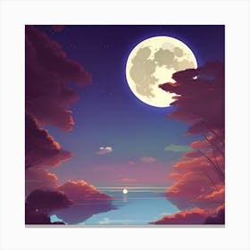 Full Moon In The Sky 1 Canvas Print