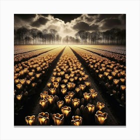 Field Of Tulips Canvas Print