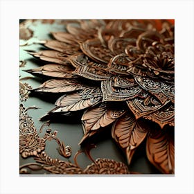 Copper Flower Canvas Print