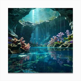 Underwater Cave 2 Canvas Print