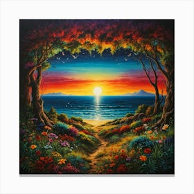 Sunset Path Canvas Print