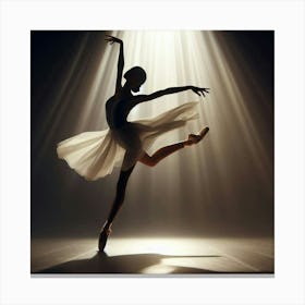 Ballerina In Silhouette Canvas Print