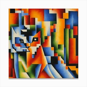 Cubism Cat Canvas Print