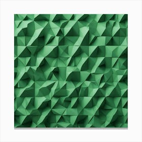 Polygonal Green Background Canvas Print