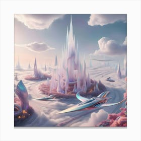 Leonardo Phoenix A Majestic Iridescent Metropolis Floats Seren 2(1) Canvas Print