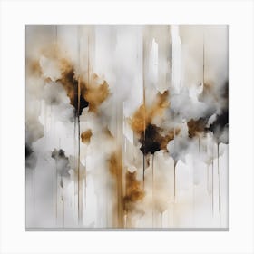 Abstract Minimalist Painting That Represents Duality, Mix Between Watercolor And Oil Paint, In Shade (33) Canvas Print