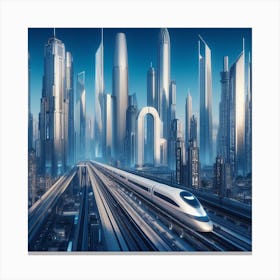 Futuristic City 16 Canvas Print