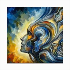 Abstract Of Woman'S Head Canvas Print