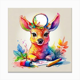 Deer Painting 5 Canvas Print