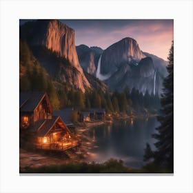 Yosemite Cabin Canvas Print