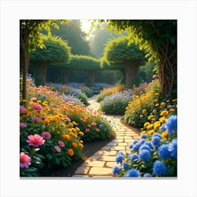 Path In The Garden Canvas Print