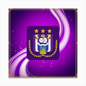 R.S.C. Anderlecht Logo Wall Art 5 Canvas Print