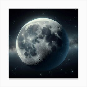 Full Moon In Space 1 Canvas Print