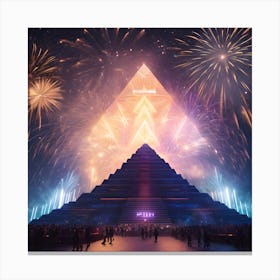 Pyramid Of Egypt festival Canvas Print