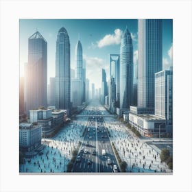 Shanghai Cityscape 1 Canvas Print