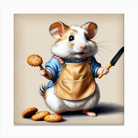 Hamster In Apron Canvas Print