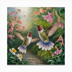 Hummingbirds 1 Canvas Print