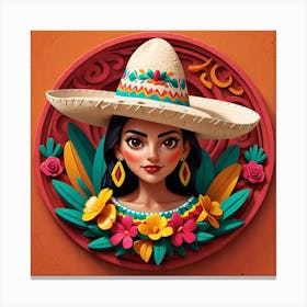 Mexican Girl 39 Canvas Print