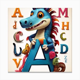 Dragon Letter A Canvas Print