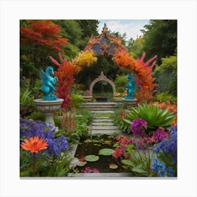 Beautiful garden Canvas Print