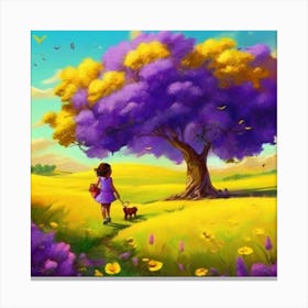 Purple Tree Canvas Print