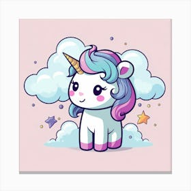 Cute Unicorn 588 Canvas Print