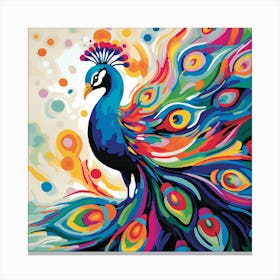 Peacock Painting 2 Canvas Print