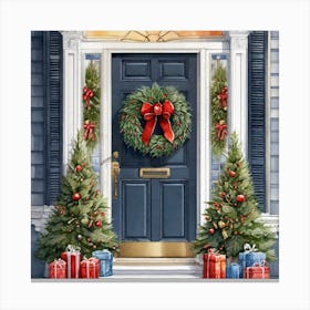 Christmas Door 189 Canvas Print
