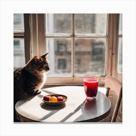 A Picture Of A Cat In Front Of An Open Window, Sit Esrgan V1 X2plus Canvas Print