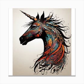 Unicorn Head 8 Canvas Print