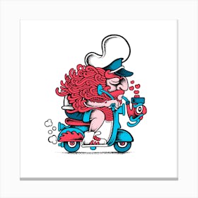 Sailor Scooter Love S Canvas Print