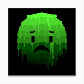 Disappointed Earth Emoji Canvas Print