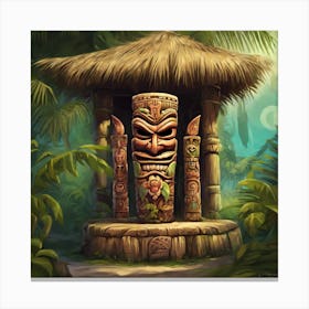 Tiki Hut Canvas Print