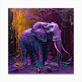 Purple Elephant 1 Canvas Print