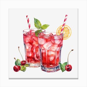 Cherry Cocktail 9 Canvas Print