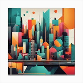 Abstract Cityscape 11 Canvas Print