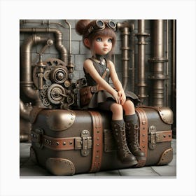 Steampunk Girl 34 Canvas Print