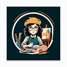 Artist Girl Canvas Print