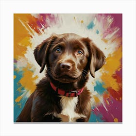 Chocolate Labrador Retriever Puppy 3 Canvas Print