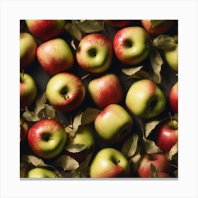 Apples On A Table Canvas Print