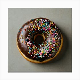 Donut With Sprinkles 3 Canvas Print