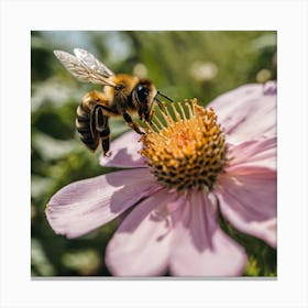 Bee On A Flower 5 Canvas Print