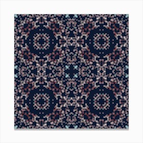 Set of geometric pattern with colored squares 5 Canvas Print