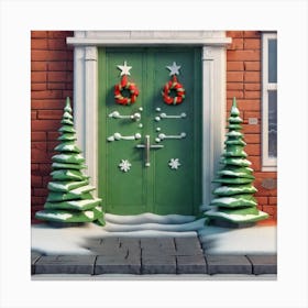 Christmas Door 143 Canvas Print