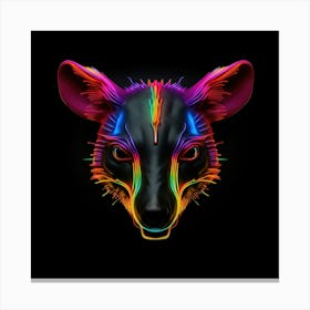 Neon Kangaroo Head 1 Stampe su tela