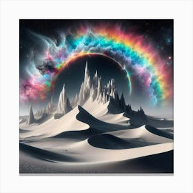 Rainbow Over Sand Dunes Canvas Print