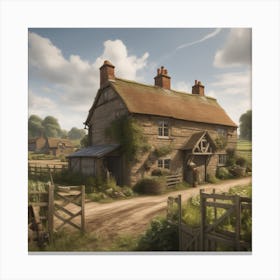 House In The Countryside Canvas Print